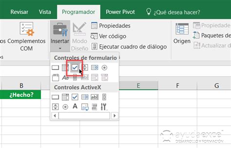 como poner un check en excel|Crear un checklist en Excel con casillas de verificación